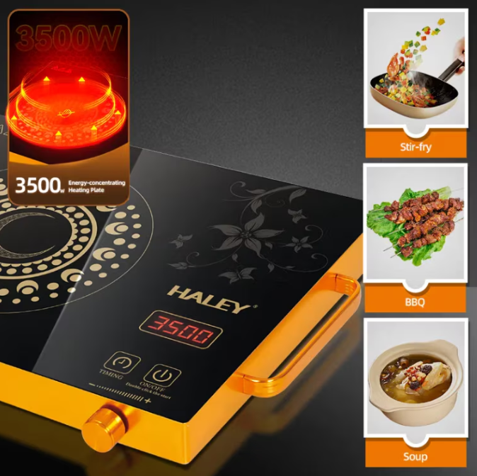 Plita Electrica cu Placa Ceramica HALEY HY-1821A – Performanta de Top, Design Modern si Tehnologie Avansata